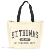 St Thomas Usvi Throwback Text Vacation Souvenir Tote Bag thumb 0