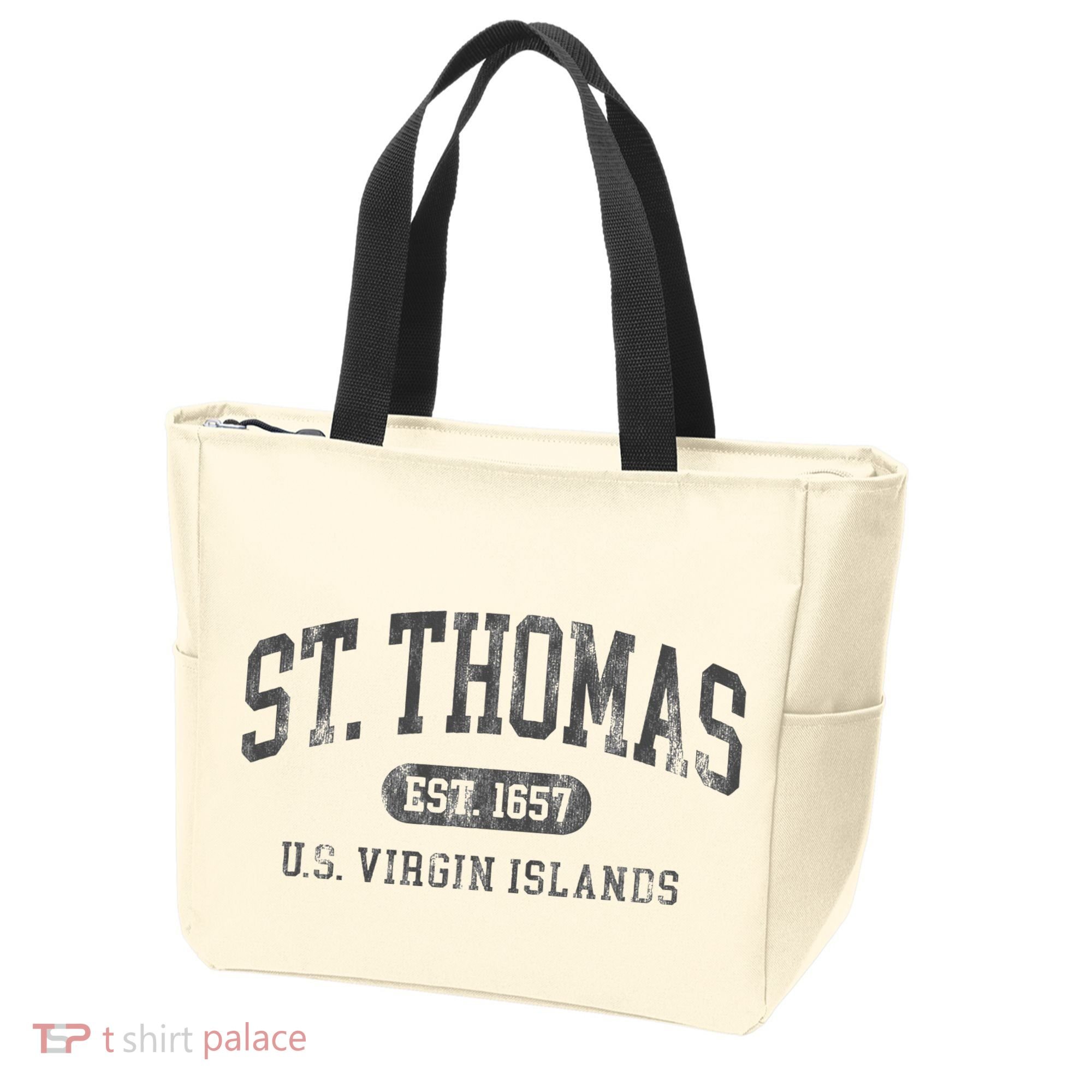 St Thomas Usvi Throwback Text Vacation Souvenir Tote Bag