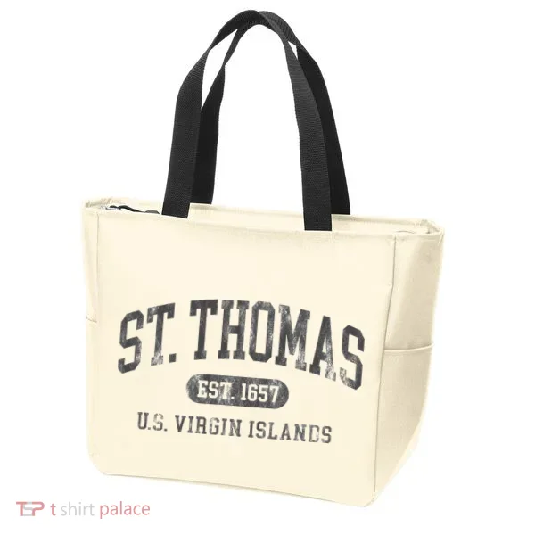 St Thomas Usvi Throwback Text Vacation Souvenir Tote Bag