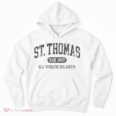 St Thomas Usvi Throwback Text Vacation Souvenir Hoodie