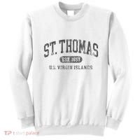 St Thomas Usvi Throwback Text Vacation Souvenir Sweatshirt thumb 0