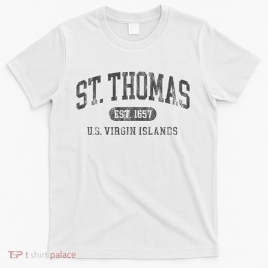 St Thomas Usvi Throwback Text Vacation Souvenir T-Shirt