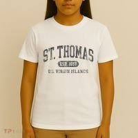 St Thomas Usvi Throwback Text Vacation Souvenir T-Shirt thumb 4