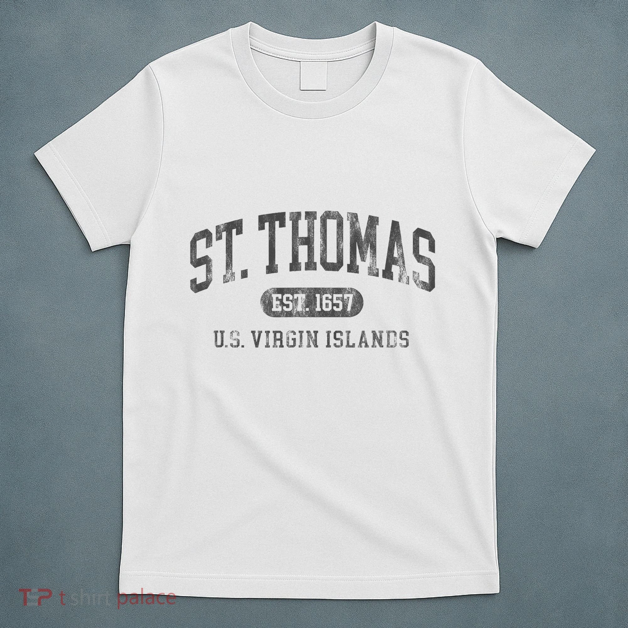 St Thomas Usvi Throwback Text Vacation Souvenir T-Shirt