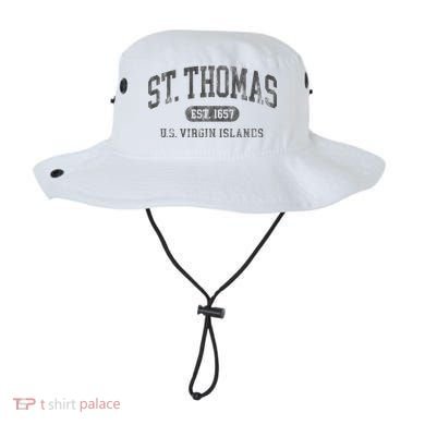 St Thomas Usvi Throwback Text Vacation Souvenir Bucket Hat