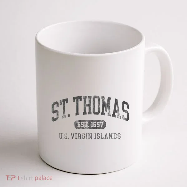 St Thomas Usvi Throwback Text Vacation Souvenir Coffee Mug