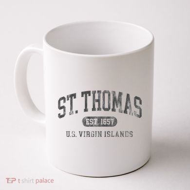 St Thomas Usvi Throwback Text Vacation Souvenir Coffee Mug