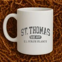 St Thomas Usvi Throwback Text Vacation Souvenir Coffee Mug thumb 2