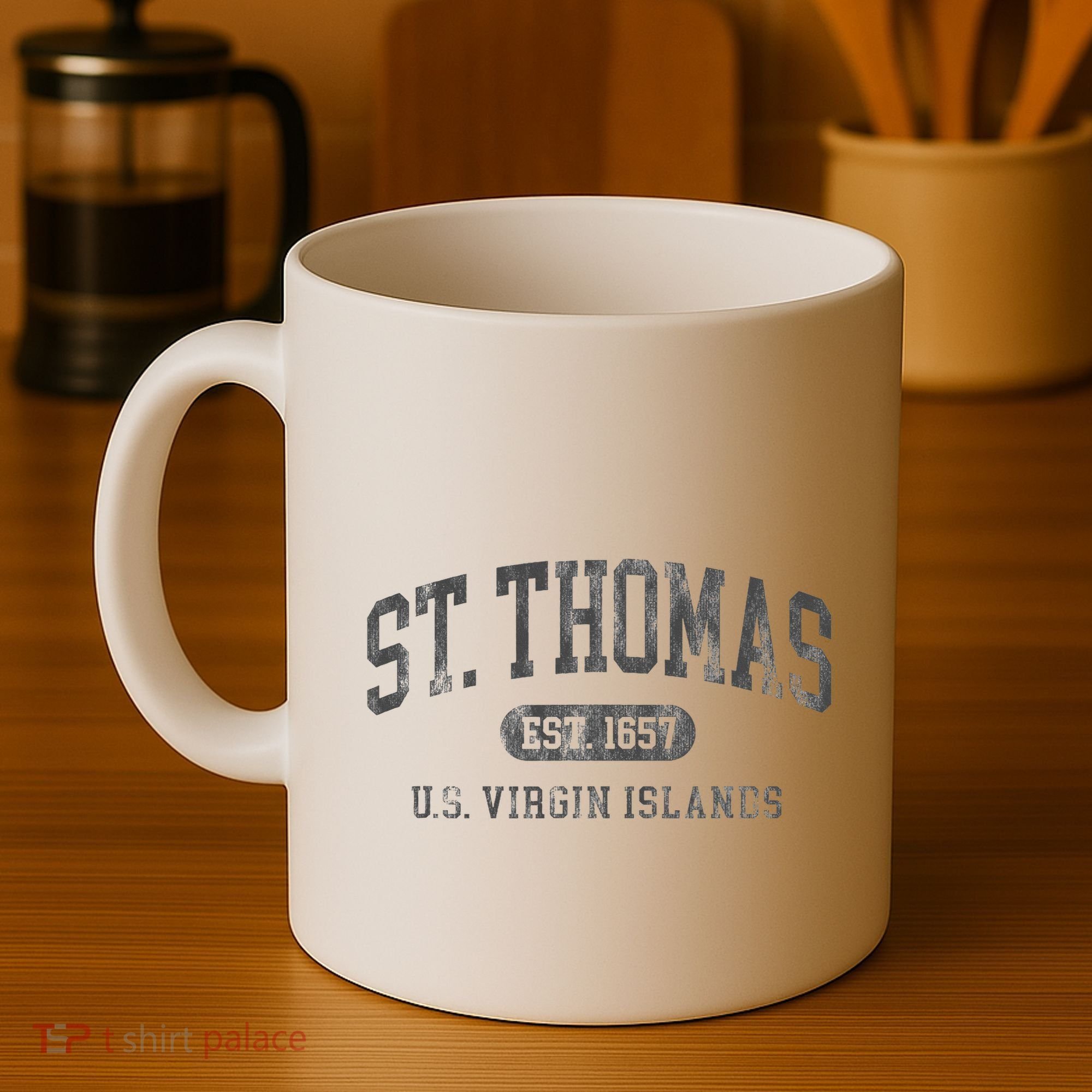 St Thomas Usvi Throwback Text Vacation Souvenir Coffee Mug
