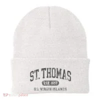 St Thomas Usvi Throwback Text Vacation Souvenir Beanie thumb 0