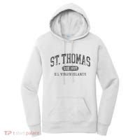 St Thomas Usvi Throwback Text Vacation Souvenir Women's Hoodie thumb 0