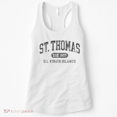 St Thomas Usvi Throwback Text Vacation Souvenir Women's Tank Top
