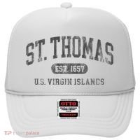 St Thomas Usvi Throwback Text Vacation Souvenir Hat thumb 0