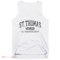 St Thomas Usvi Throwback Text Vacation Souvenir Tank Top thumb 0