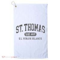 St Thomas Usvi Throwback Text Vacation Souvenir Golf Towel thumb 0