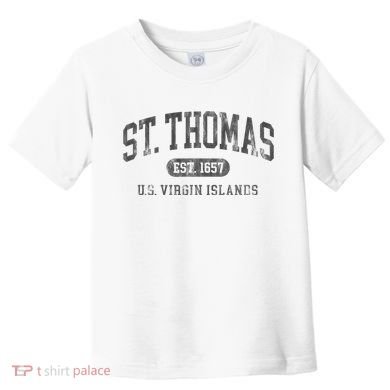 St Thomas Usvi Throwback Text Vacation Souvenir Toddler T-Shirt