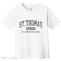 St Thomas Usvi Throwback Text Vacation Souvenir Toddler T-Shirt thumb 0