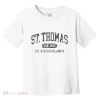 St Thomas Usvi Throwback Text Vacation Souvenir Toddler T-Shirt thumb 0