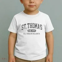 St Thomas Usvi Throwback Text Vacation Souvenir Toddler T-Shirt thumb 2