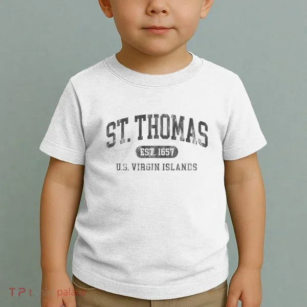 St Thomas Usvi Throwback Text Vacation Souvenir Toddler T-Shirt
