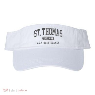 St Thomas Usvi Throwback Text Vacation Souvenir Visor
