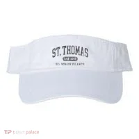 St Thomas Usvi Throwback Text Vacation Souvenir Visor thumb 0
