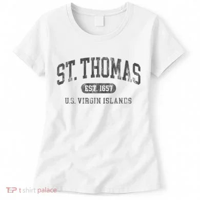 St Thomas Usvi Throwback Text Vacation Souvenir Women's T-Shirt