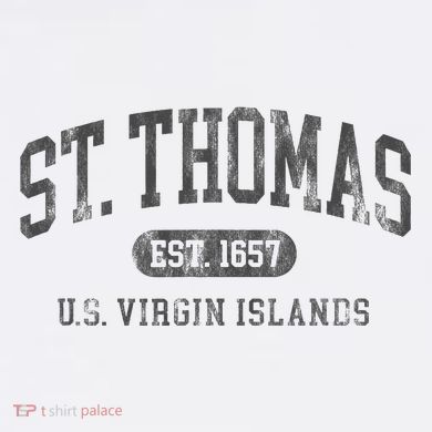 St Thomas Usvi Throwback Text Vacation Souvenir Women's V-Neck T-Shirt