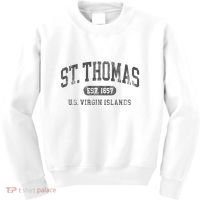 St Thomas Usvi Throwback Text Vacation Souvenir Kids Sweatshirt thumb 0