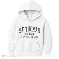 St Thomas Usvi Throwback Text Vacation Souvenir Kids Hoodie thumb 0