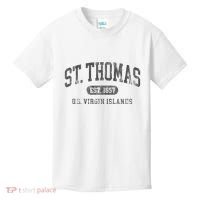 St Thomas Usvi Throwback Text Vacation Souvenir Kids T-Shirt thumb 0