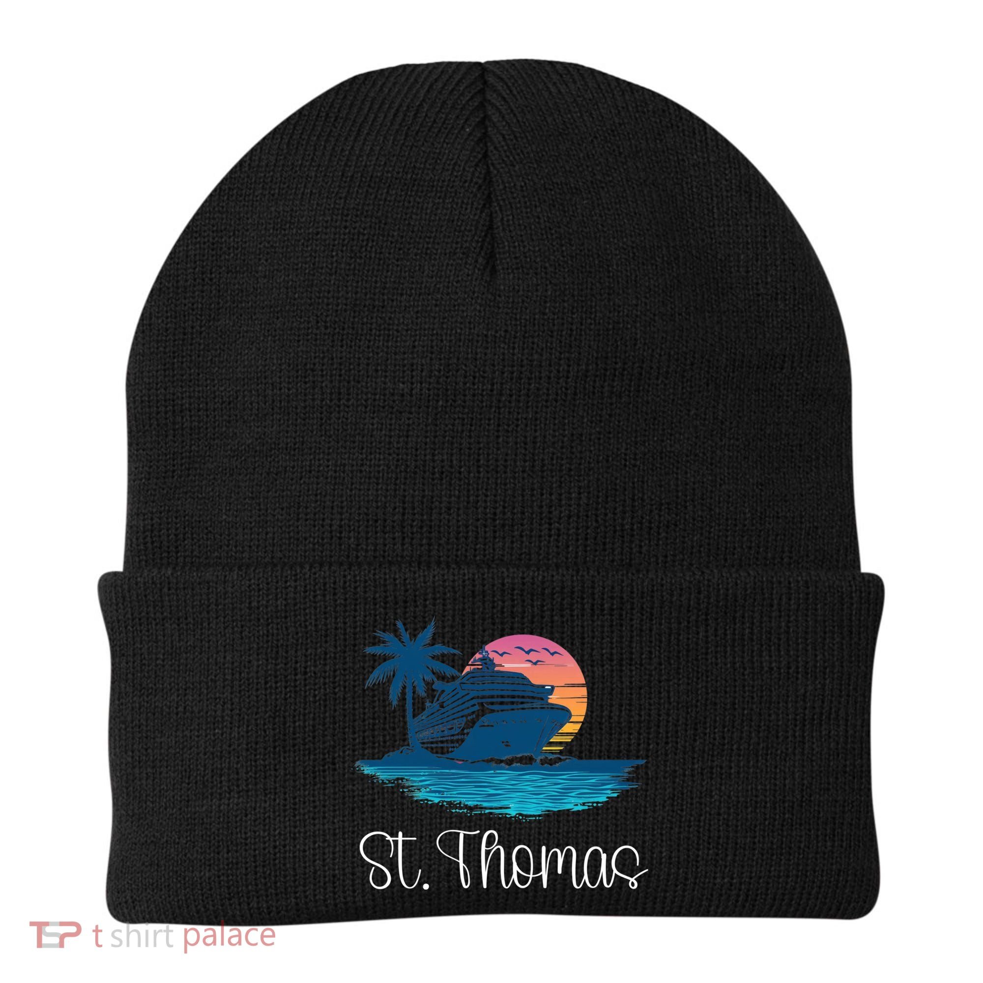 St Thomas Usvi Islands Holiday Cruise Cruising Cool Gift Beanie