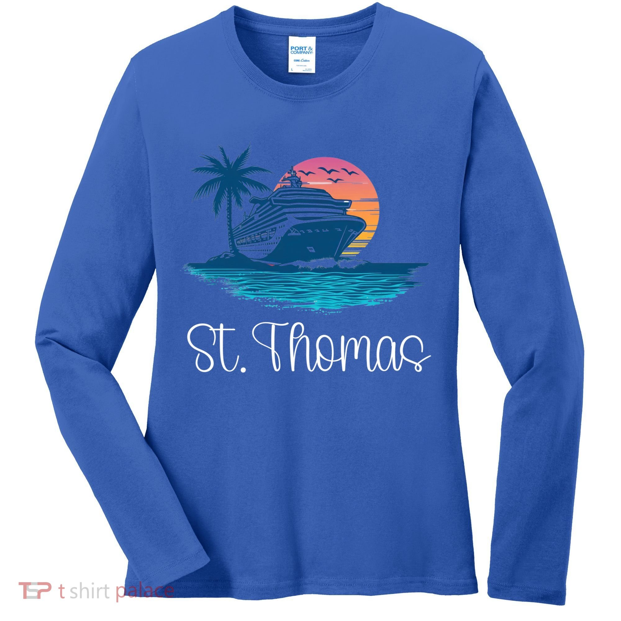 St Thomas Usvi Islands Holiday Cruise Cruising Cool Gift Women's Long Sleeve Shirt
