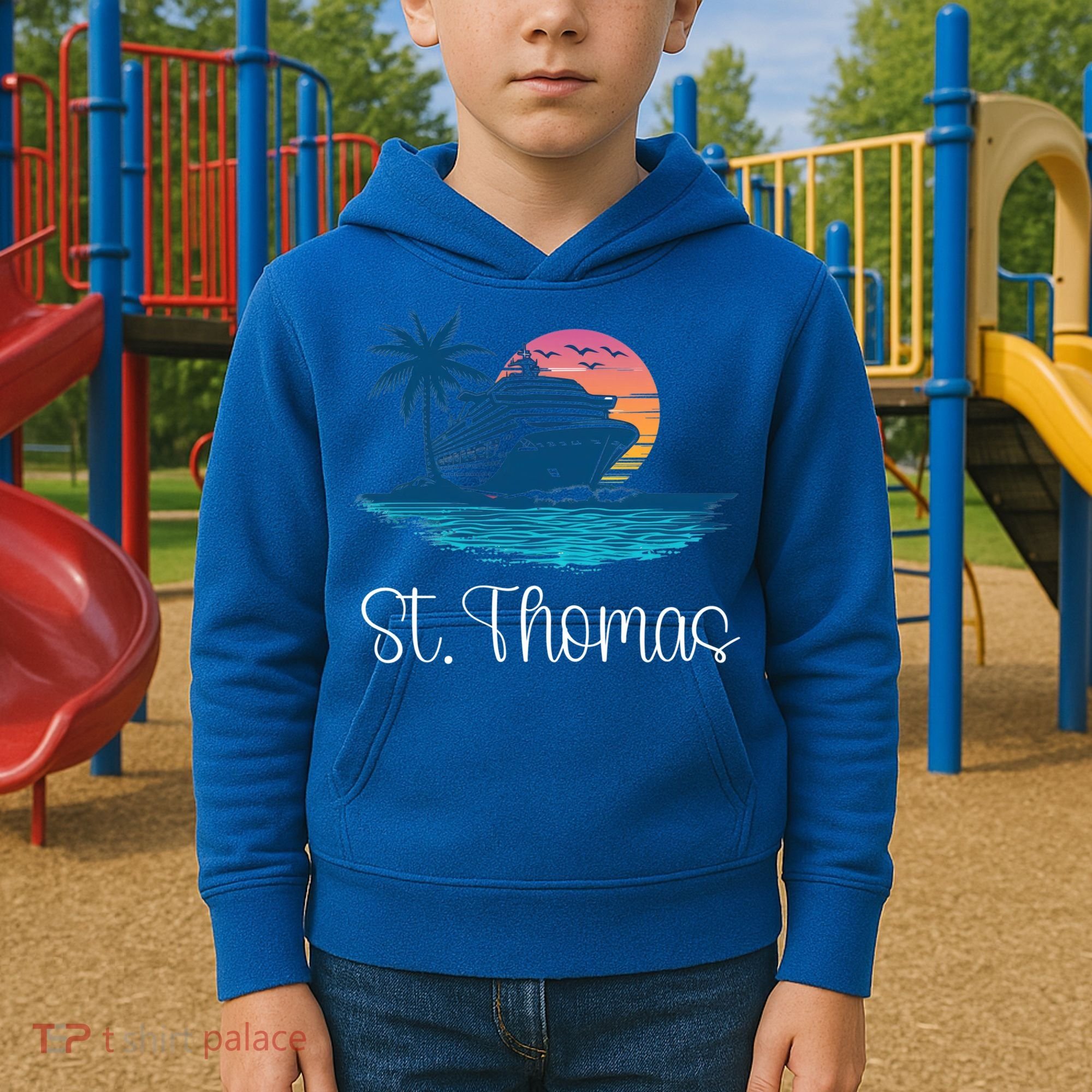 St Thomas Usvi Islands Holiday Cruise Cruising Cool Gift Kids Hoodie