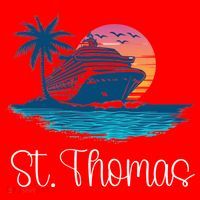 St Thomas Usvi Islands Holiday Cruise Cruising Cool Gift Santa Hat thumb 1