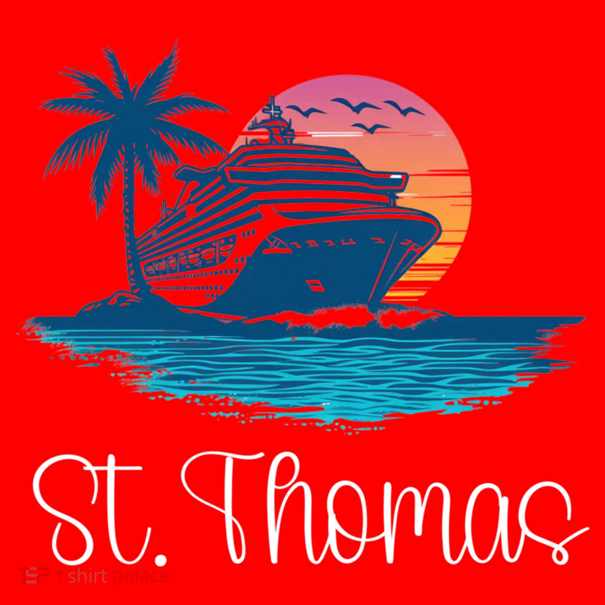 St Thomas Usvi Islands Holiday Cruise Cruising Cool Gift Santa Hat