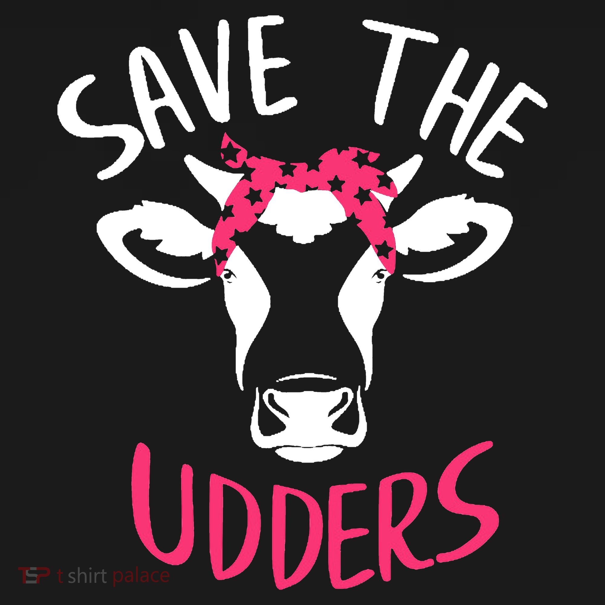 Save The Udders Breast Cancer Awareness Cow Tote Bag