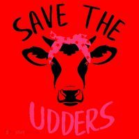 Save The Udders Breast Cancer Awareness Cow Santa Hat thumb 1