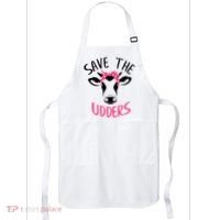 Save The Udders Breast Cancer Awareness Cow Apron thumb 0