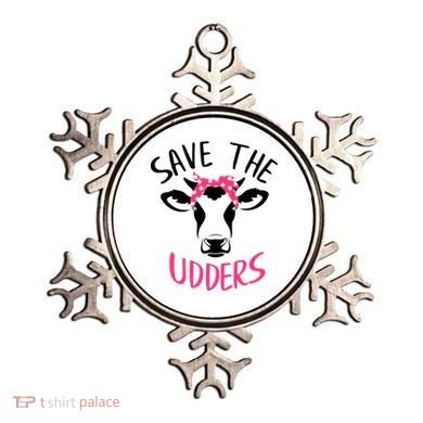 Save The Udders Breast Cancer Awareness Cow Ornament