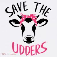 Save The Udders Breast Cancer Awareness Cow Baby Bodysuit thumb 2