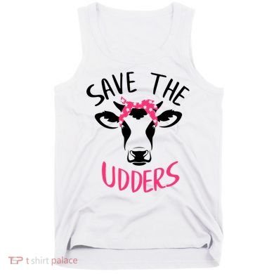 Save The Udders Breast Cancer Awareness Cow Tank Top