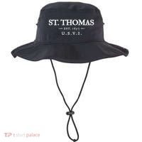 St Thomas Usvi Throwback Text Vacation Souvenir Bucket Hat thumb 0