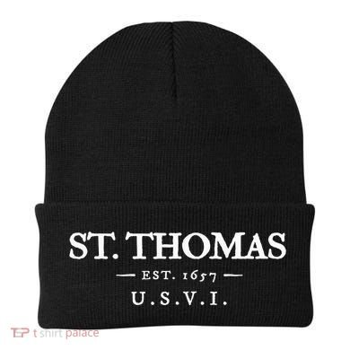 St Thomas Usvi Throwback Text Vacation Souvenir Beanie