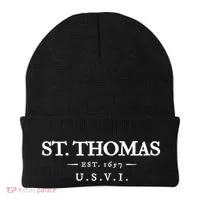 St Thomas Usvi Throwback Text Vacation Souvenir Beanie thumb 0