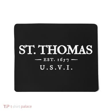St Thomas Usvi Throwback Text Vacation Souvenir Mousepad