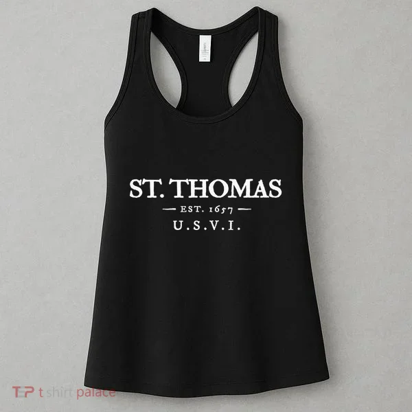 St Thomas Usvi Throwback Text Vacation Souvenir Women's Tank Top
