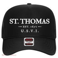 St Thomas Usvi Throwback Text Vacation Souvenir Hat thumb 0