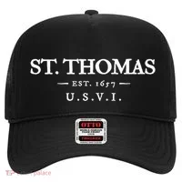 St Thomas Usvi Throwback Text Vacation Souvenir Hat thumb 0