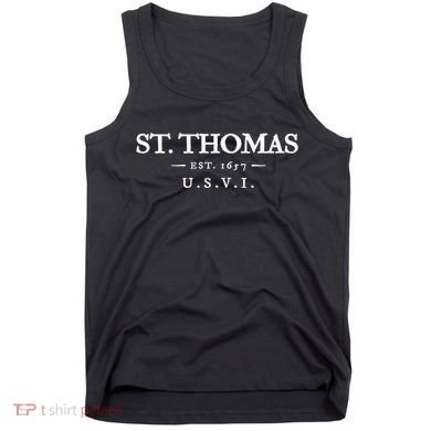 St Thomas Usvi Throwback Text Vacation Souvenir Tank Top
